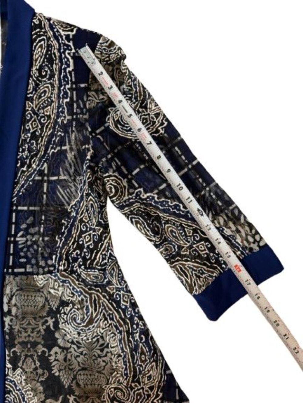 R&M Richards Paisley Open Front Jacket Size 10 NWT Elegant Layering Top - Picture 9 of 10